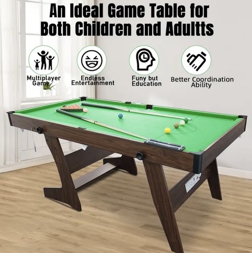 6ft folding pool table snooker - 6ft,
